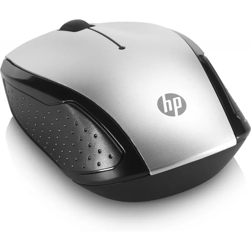 HP Wireless Mouse 200 (Pike Silver), ambidekstrinė, optinė, RF belaidė, 1000 DPI, sidabrinė
