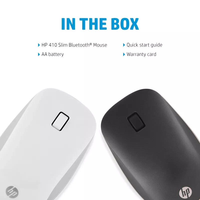HP 410 Slim Silver Bluetooth pelė, ambidekstrinė, Bluetooth, 2000 DPI, sidabrinė