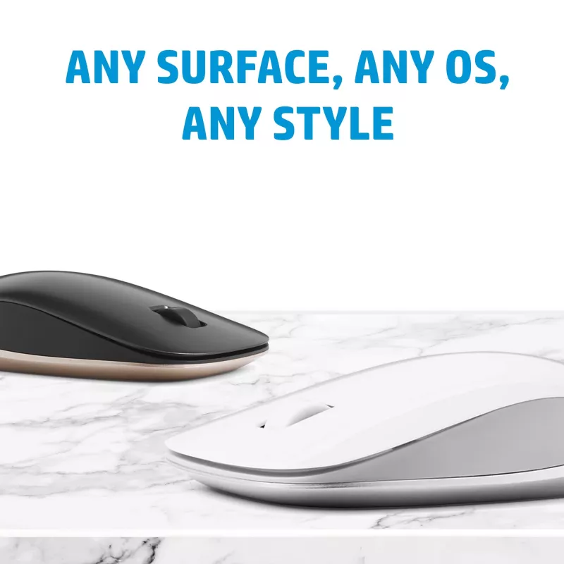 HP 410 Slim Silver Bluetooth pelė, ambidekstrinė, Bluetooth, 2000 DPI, sidabrinė