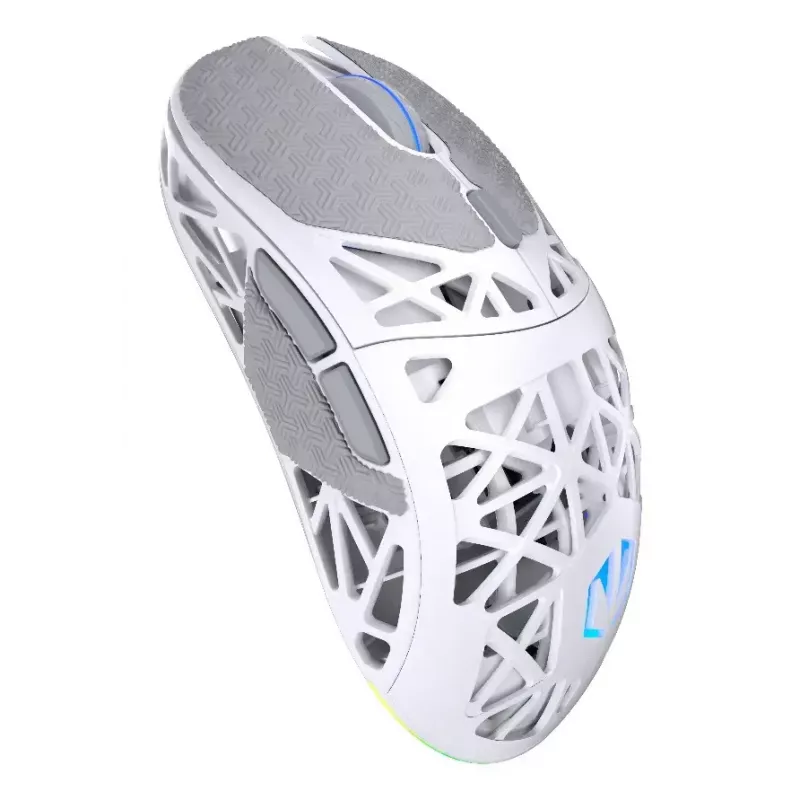 Belaidė žaidimų pelė ENDORFY LIV Onyx White – Bluetooth/2,4 GHz, 12000 DPI, ambidekstrinė, aRGB apšvietimas, 6 mygtukai, USB-A/USB-C laidas