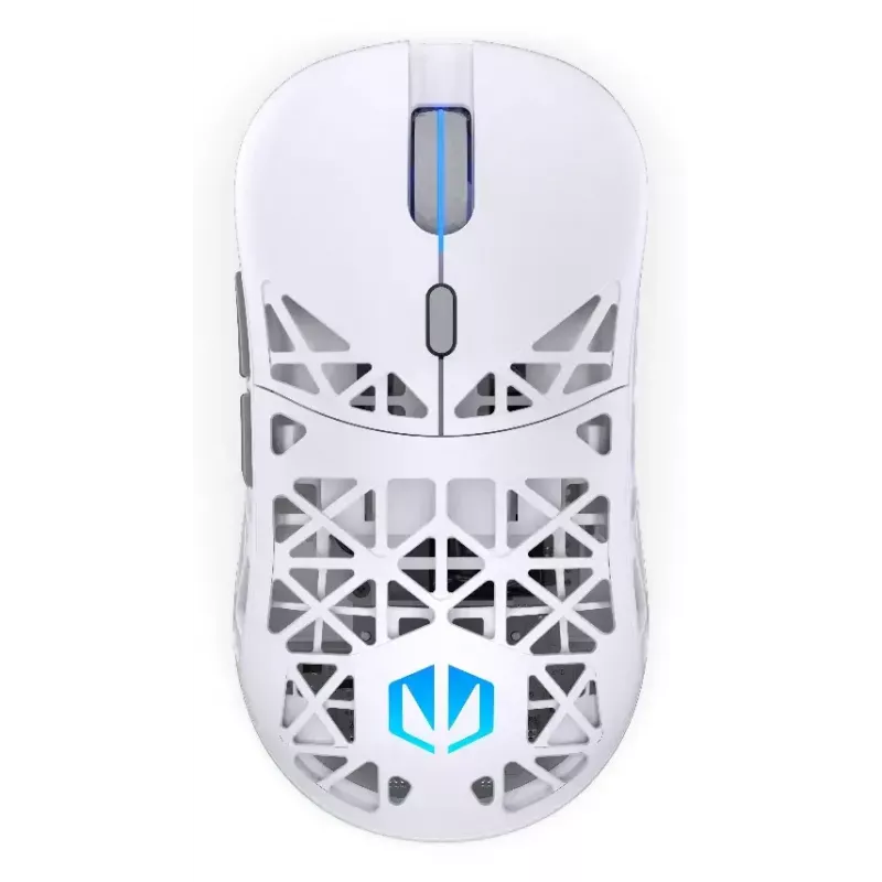 Belaidė žaidimų pelė ENDORFY LIV Onyx White – Bluetooth/2,4 GHz, 12000 DPI, ambidekstrinė, aRGB apšvietimas, 6 mygtukai, USB-A/USB-C laidas