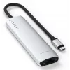 USB Type-C stotelė Satechi ST-P7SS su HDMI, USB 3.2 Gen 2, Gigabit Ethernet — 10000 Mbit/s, 4K@60Hz, sidabrinė