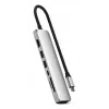 USB Type-C stotelė Satechi ST-P7SS su HDMI, USB 3.2 Gen 2, Gigabit Ethernet — 10000 Mbit/s, 4K@60Hz, sidabrinė