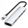USB Type-C stotelė Satechi ST-P7SS su HDMI, USB 3.2 Gen 2, Gigabit Ethernet — 10000 Mbit/s, 4K@60Hz, sidabrinė