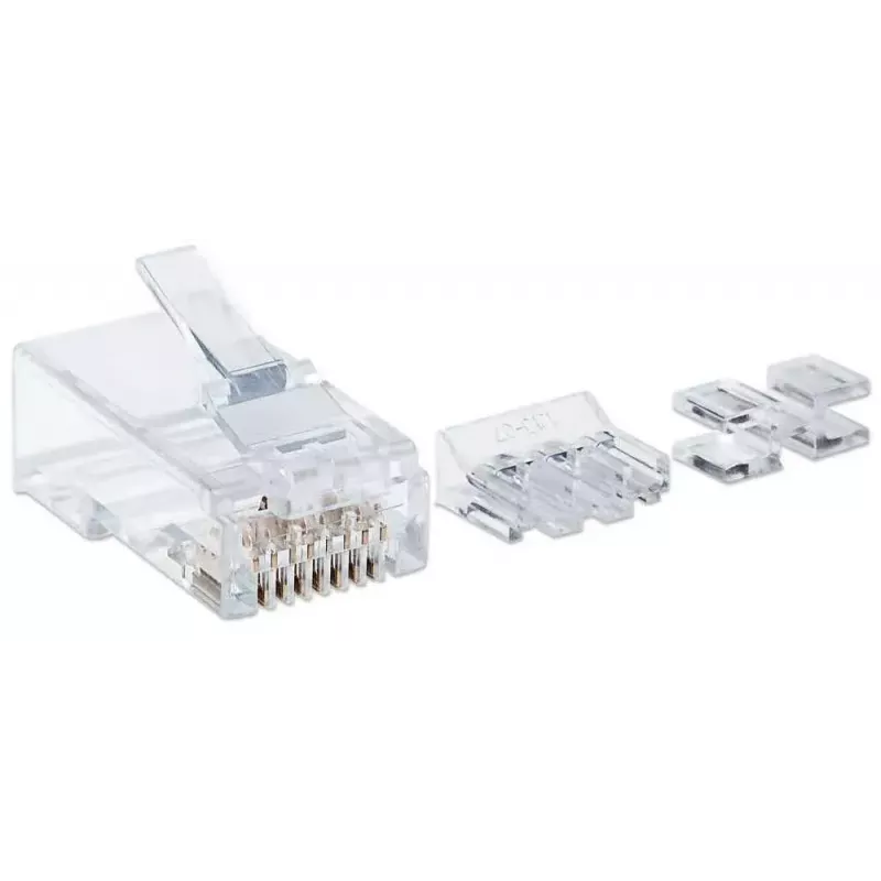 Intellinet Pro Line RJ45 kištukai Cat6A UTP, 3 kontaktai, kietajai vielai, 50 µ auksuoti kontaktai, 80 vnt.