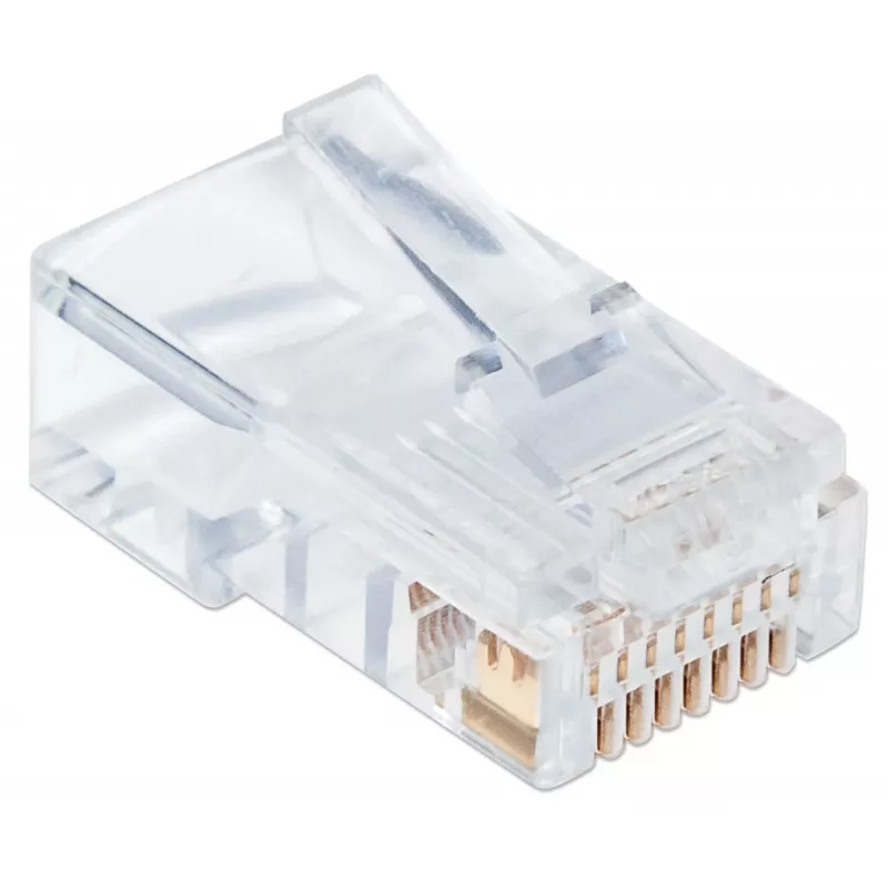 Intellinet Pro Line RJ45 kištukai Cat5e UTP, 3 kontaktai, kietai vielai, 50 µ auksuoti kontaktai, 100 vnt.