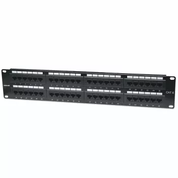 Intellinet Patch Panel, Cat6, UTP, 48 prievadų, 2U, juoda