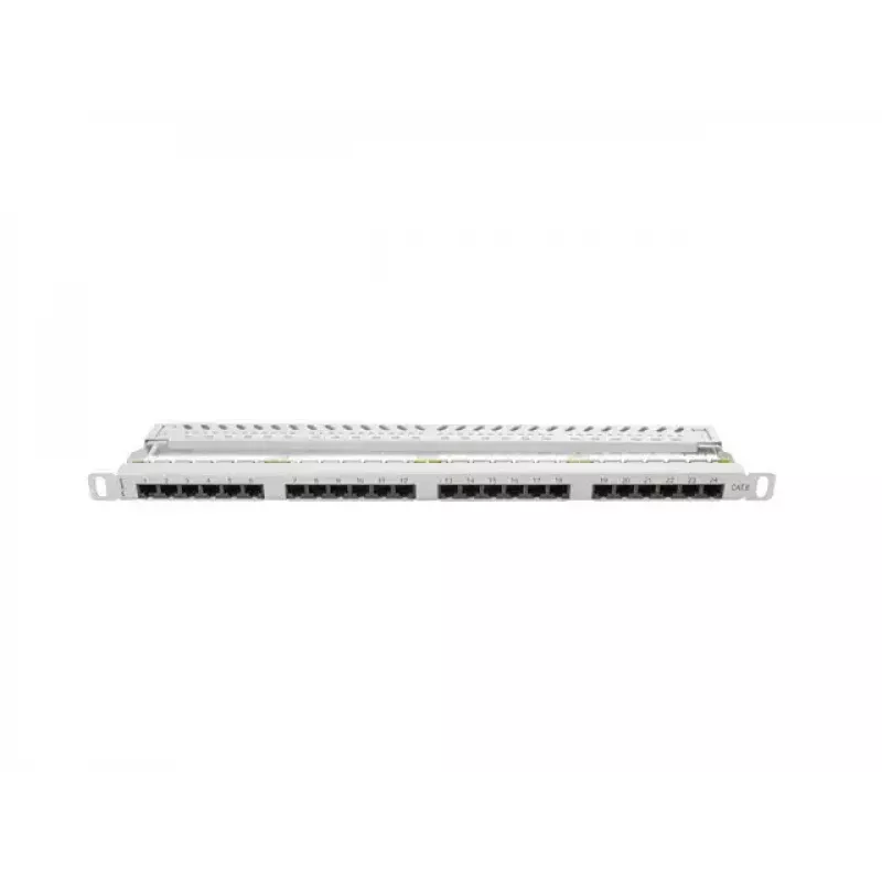 Pataisų skydelis LANBERG PPU6-0024-S, 24 prievadų Cat6, metalinis, 0,5U, 440×22,3×99 mm