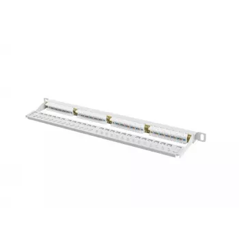 Pataisų skydelis LANBERG PPU6-0024-S, 24 prievadų Cat6, metalinis, 0,5U, 440×22,3×99 mm