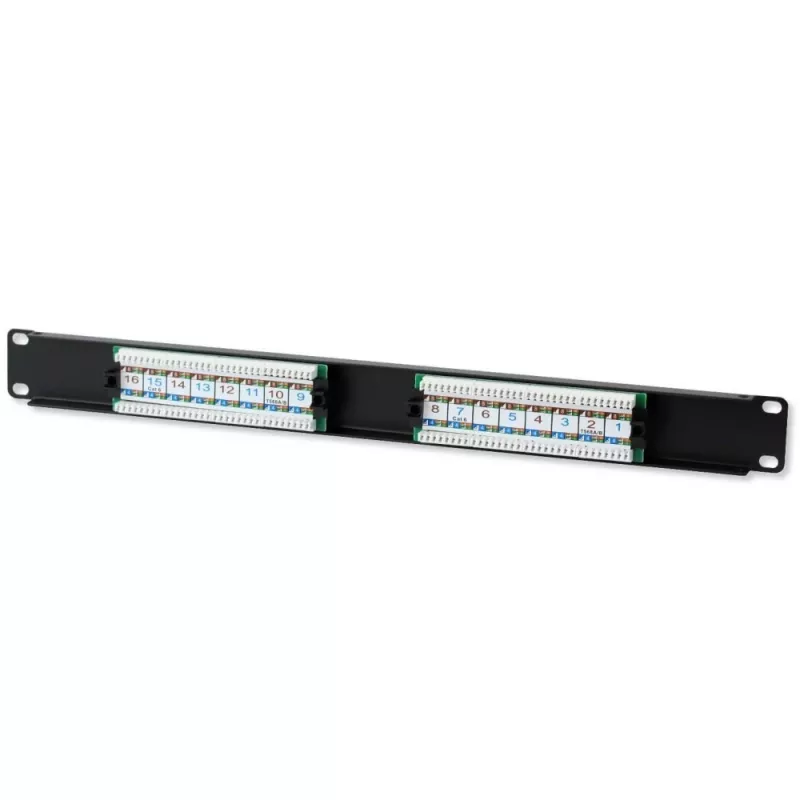 Techly Patch Panel UTP 16 Portų RJ45 Cat.6 I-PP 16-RU-C6T