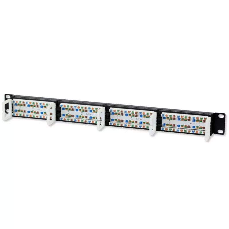 Techly Patch Panel UTP 24 prievadų RJ45 Cat.5E I-PP 24-RU-C5ET
