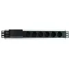 Techly I-CASE STRIP-16SH maitinimo skirstytuvas (PDU) 6 lizdai 1.5U juodas, sidabrinis