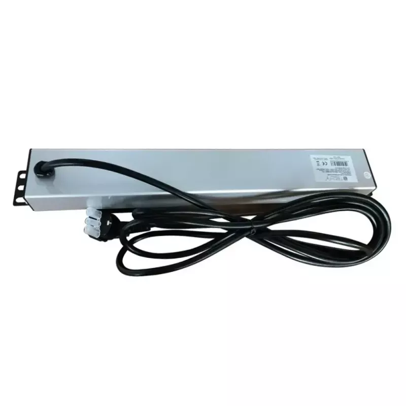Techly I-CASE STRIP-16SH maitinimo skirstytuvas (PDU) 6 lizdai 1.5U juodas, sidabrinis