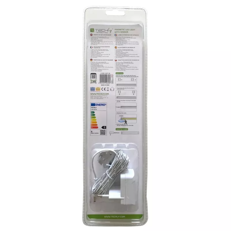 LED sistemos šviestuvas Techly I-CASE LIGHT-06 Baltas Aliuminis 100-240V
