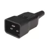 Techly I-CASE STRIP-18C20 maitinimo skirstytuvas (PDU) 8 AC lizdai 1U juodas, raudonas
