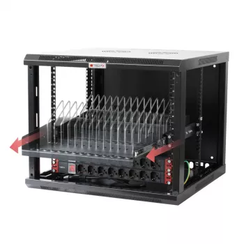 Techninė lentyna Techly I-CABINET-TRAY14BK Juoda 4U 19 colių