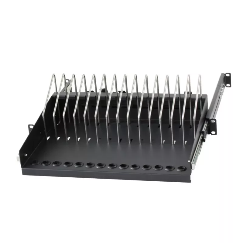 Techninė lentyna Techly I-CABINET-TRAY14BK Juoda 4U 19 colių