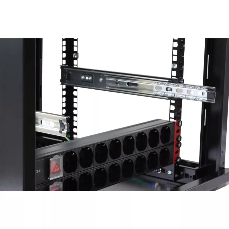 Techninė lentyna Techly I-CABINET-TRAY14BK Juoda 4U 19 colių