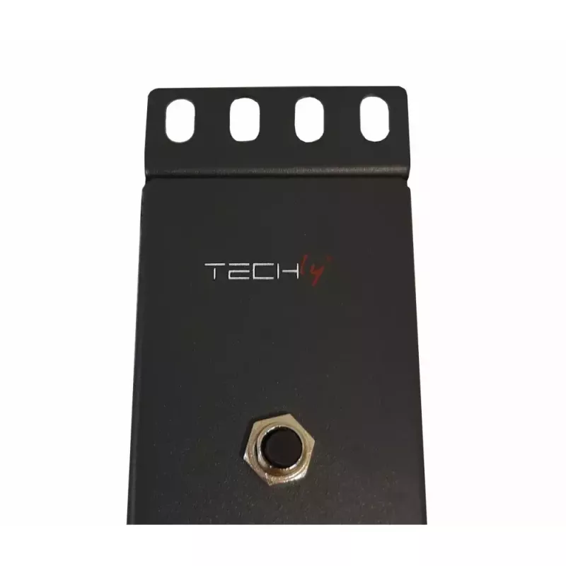 Techly 8 lizdų 19 colių stovo maitinimo juosta su 8 ON/OFF jungikliais 1.5U