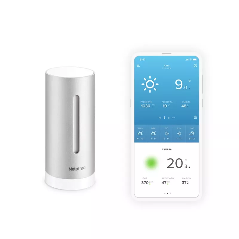 Netatmo papildomas išmanusis vidaus modulis, belaidis, 0,3°, 3%, duraliuminis, aliuminis, AAA