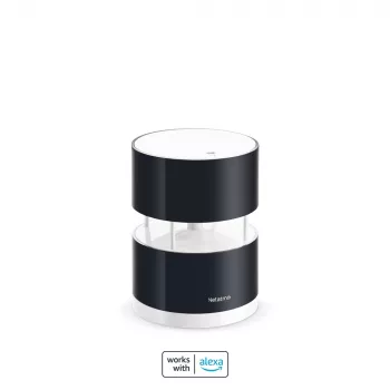 Netatmo Smart Anemometras, vėjo greičio matuoklis, belaidis, Wi-Fi, 0-45 m/s, 100 m, juodas, permatomas