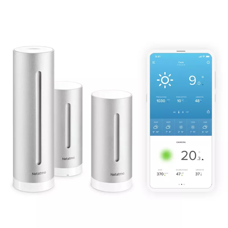 Netatmo Indoor Pack „Išmani namų orų stotis + papildomas vidaus modulis“