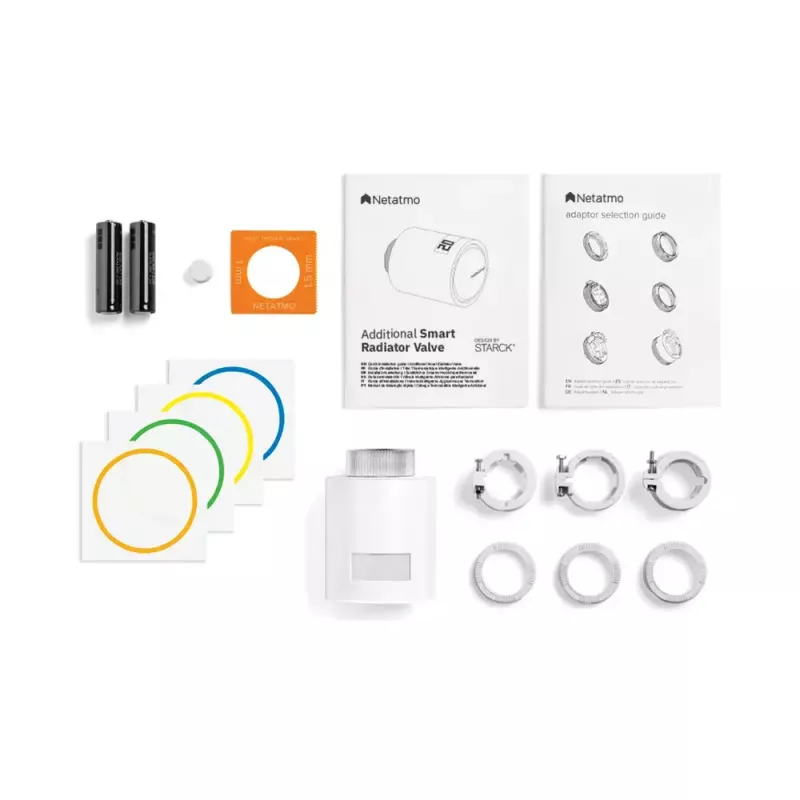 Netatmo rinkinys: išmanus termostatas + 3 papildomi išmanūs radiatorių vožtuvai
