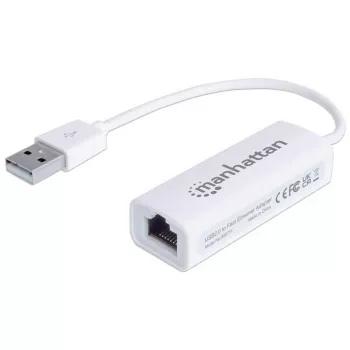 Manhattan 506731 USB 2.0 į Fast Ethernet adapteris, USB į RJ45, 10/100 Mbps, baltas