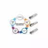 Intellinet SFP optinis modulis, Gigabit Fiber, 1000Base-SX (LC), kelių režimų, 550 m, 850 nm, MSA suderinamas, atitinka Cisco GLC-SX-MM, 3 metų garantija