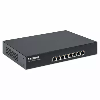 Intellinet 8 prievadų Gigabit Ethernet PoE+ jungiklis, 8 PoE prievadai, IEEE 802.3at/af, stalinis, dėžutė
