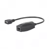 Manhattan USB-A linijos prailgintuvas, skirtas RJ45 tinklo kabeliui (neįeina), prailgina USB įrenginį iki 60 m, maitinimas iš USB magistralės, tinka Cat5e/Cat6/Cat6A RJ45 tinklo kabeliai, juoda spalva, trejų metų garantija