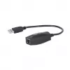 Manhattan USB-A linijos prailgintuvas, skirtas RJ45 tinklo kabeliui (neįeina), prailgina USB įrenginį iki 60 m, maitinimas iš USB magistralės, tinka Cat5e/Cat6/Cat6A RJ45 tinklo kabeliai, juoda spalva, trejų metų garantija
