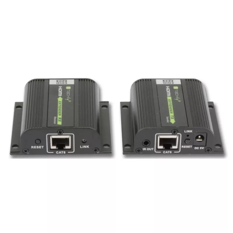 Techly IDATA EXT-E70POED AV siųstuvas ir imtuvas, juodas