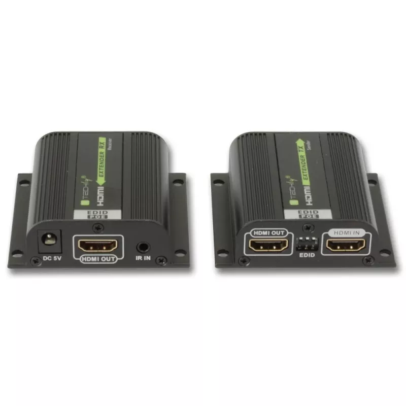 Techly IDATA EXT-E70POED AV siųstuvas ir imtuvas, juodas
