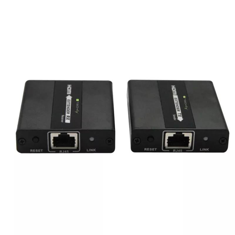 Techly IDATA-EXT-E71 AV siųstuvas ir imtuvas HDMI signalui per Ethernet, juodas