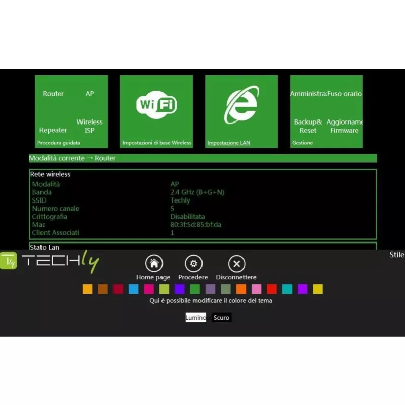 Techly sieninis Wi-Fi maršrutizatorius 300N Wi-Fi 4