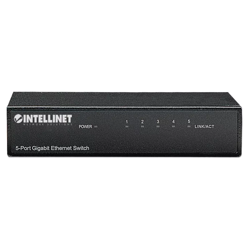 Intellinet 5 prievadų Gigabit Ethernet jungiklis, metalinis korpusas, IEEE 802.3az