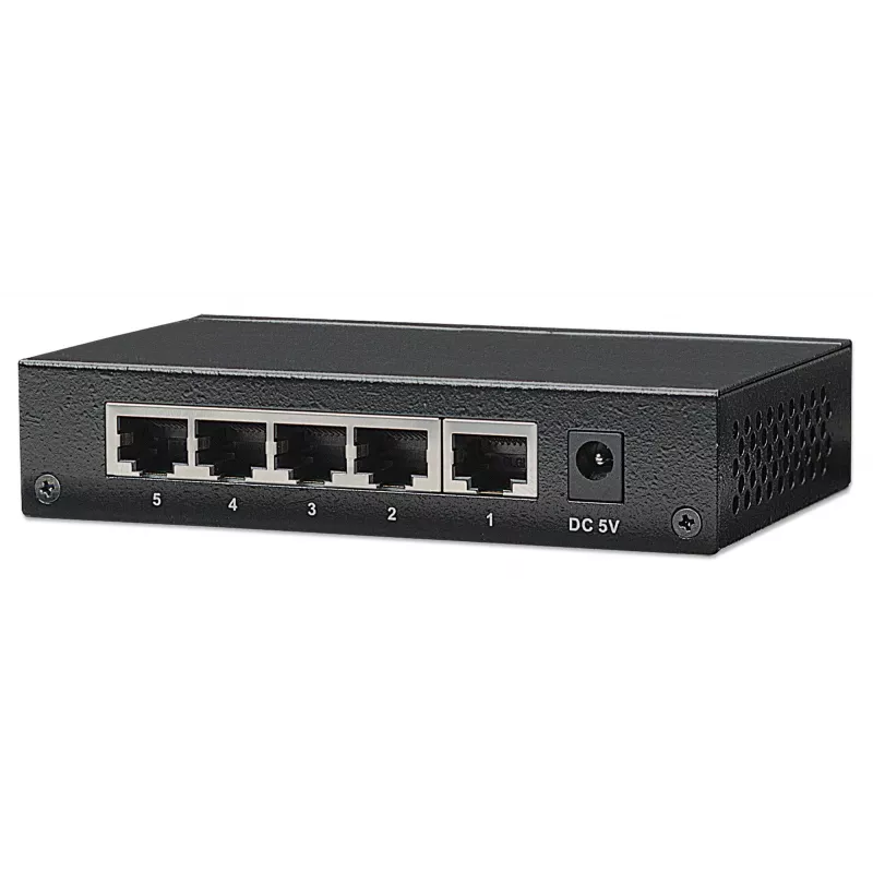 Intellinet 5 prievadų Gigabit Ethernet jungiklis, metalinis korpusas, IEEE 802.3az