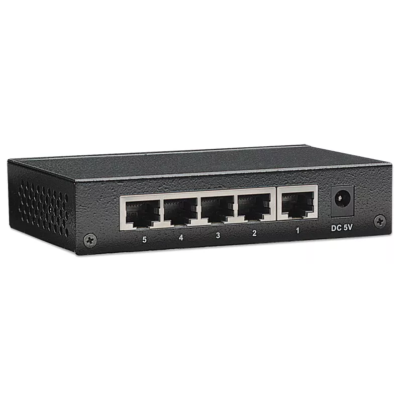 Intellinet 5 prievadų Gigabit Ethernet jungiklis, metalinis korpusas, IEEE 802.3az