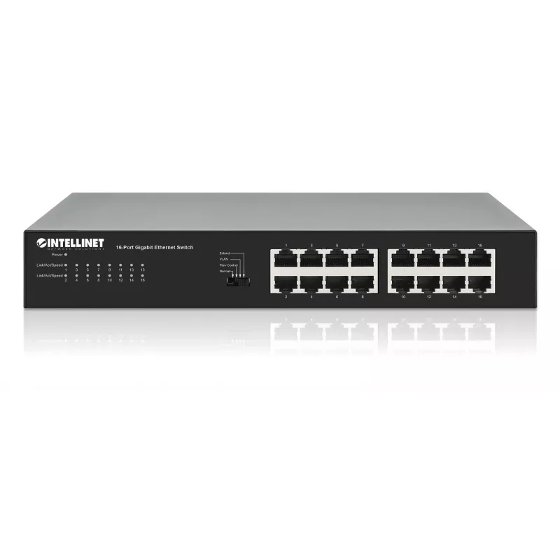 Nevaldomas tinklo jungiklis Manhattan 561815 16 prievadų Gigabit Ethernet 10/100/1000