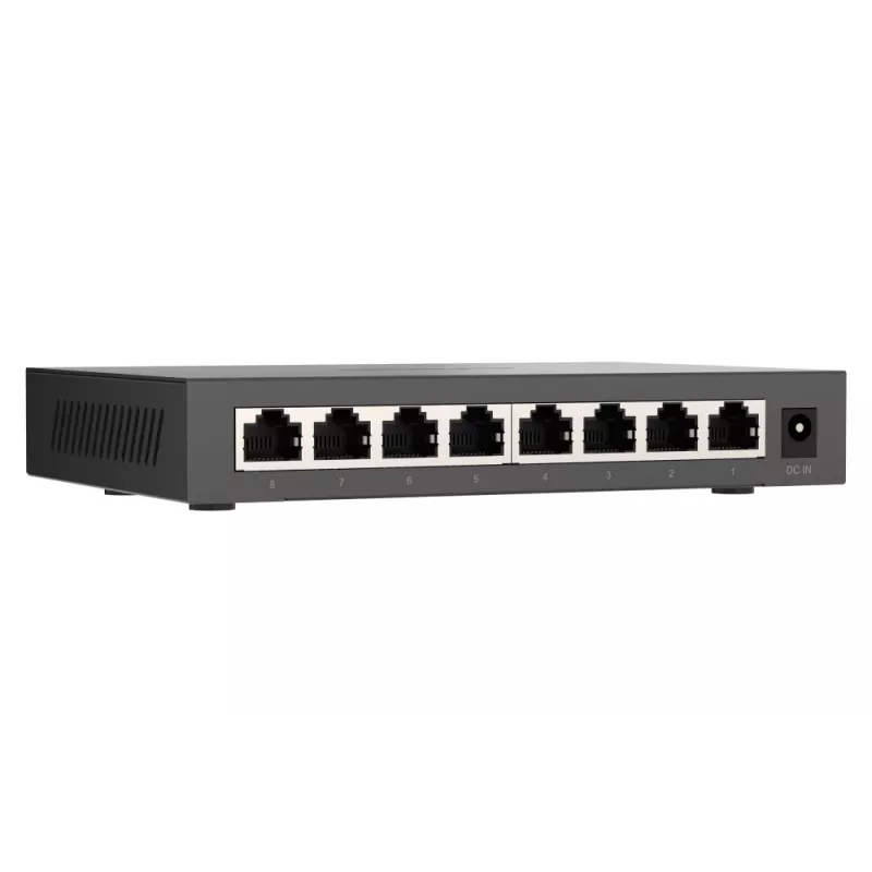 QNAP QSW-1108-8T-R2 tinklo jungiklis Nevaldomas 2.5G Ethernet (100/1000/2500) Stalelinis Juodas