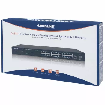 Valdomas tinklo jungiklis Intellinet 24 prievadų Gigabit Ethernet PoE+ 560559