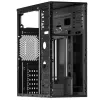 Korpusas Akyga AK13BK Micro Tower — ATX/Micro-ATX, 3×3,5 colio vietos, 3×2,5 colio vietos, maitinimo šaltinis viršuje, USB 3.2 Gen1×2, maks. GPU 385 mm, juodas