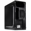 Korpusas Akyga AK13BK Micro Tower — ATX/Micro-ATX, 3×3,5 colio vietos, 3×2,5 colio vietos, maitinimo šaltinis viršuje, USB 3.2 Gen1×2, maks. GPU 385 mm, juodas