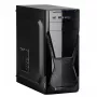 Korpusas Akyga AK13BK Micro Tower — ATX/Micro-ATX, 3×3,5 colio vietos, 3×2,5 colio vietos, maitinimo šaltinis viršuje, USB 3.2 Gen1×2, maks. GPU 385 mm, juodas