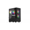 PC korpusas KRUX VAKO KRX0132 ATX juodas — grūdintas stiklas, RGB, tinka Mini‑ATX, GPU iki 31 cm, CPU aušintuvas iki 15,9 cm