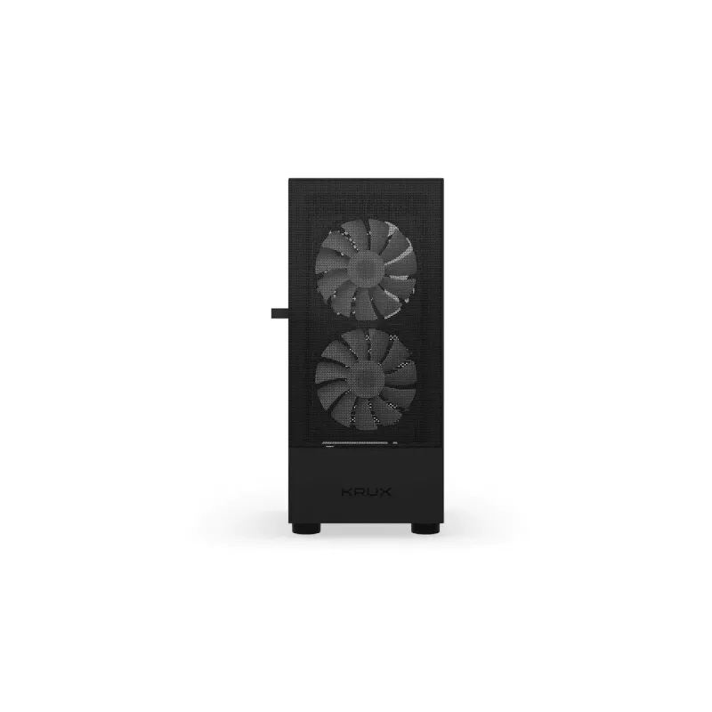 PC korpusas KRUX VAKO KRX0132 ATX juodas — grūdintas stiklas, RGB, tinka Mini‑ATX, GPU iki 31 cm, CPU aušintuvas iki 15,9 cm
