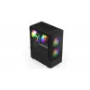 PC korpusas KRUX VAKO KRX0132 ATX juodas — grūdintas stiklas, RGB, tinka Mini‑ATX, GPU iki 31 cm, CPU aušintuvas iki 15,9 cm