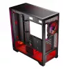 PC korpusas MODECOM VOLCANO EXPANSE S APEX ARGB MIDI bokštas, grūdintas stiklas, USB-C, 3x140 mm priekyje, palaiko ATX/microATX, GPU iki 430 mm