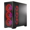 PC korpusas MODECOM VOLCANO EXPANSE S APEX ARGB MIDI bokštas, grūdintas stiklas, USB-C, 3x140 mm priekyje, palaiko ATX/microATX, GPU iki 430 mm